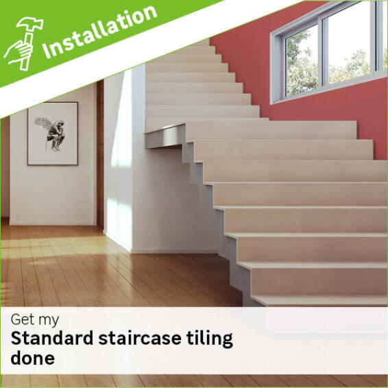 Standard staircase tiling installation fee per m2