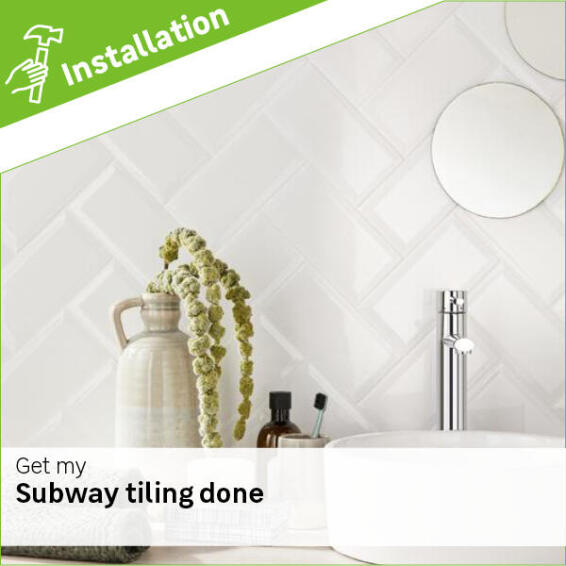 Subway tiling installation fee per m2