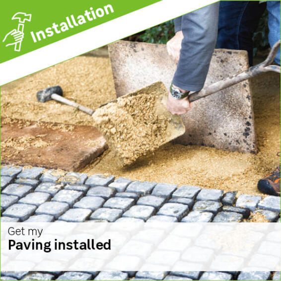 Paving installation fee per m2