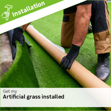Artificial grass installation fee per m2