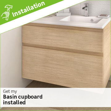 Basin cabinet installation fee