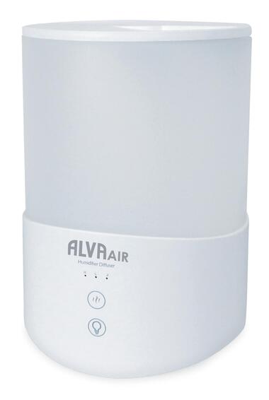 Alva Air Ultrasonic Humidifier + Diffuser  2.5L Capacity  With 7 Colour  LED Lights