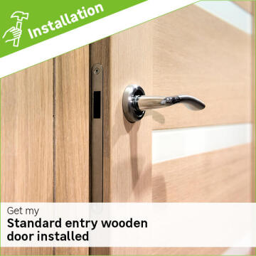 Standard entry wooden door installation fee