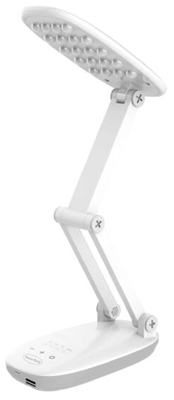 usb rechargeable led desk lamp with power pack