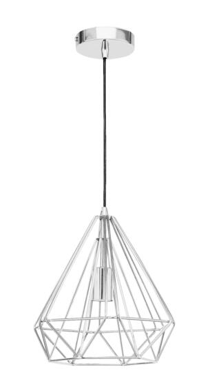 1xE27 Medium Prism Metal Pendant Chrome