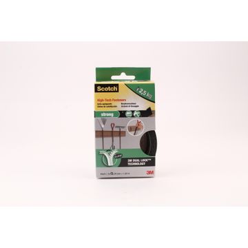 Dual lock high tech fasteners strong black 25mmx1.2m 2 rolls scotch