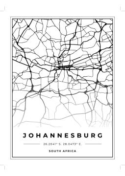 PRINT MAP JOBURG 1 30X40CM