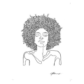 PRINT AFRO GIRL 2 30X40CM