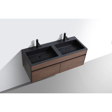 Bathroom Cabinet Wall Hung Charcoal Wood 1200mm