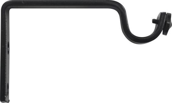 Curtain Rod D28 Bracket Matte Black 2 piece