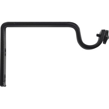 Curtain Rod D28 Bracket Matte Black 2 piece