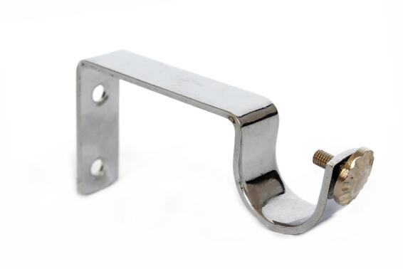 2pc wall curtain pole bracket chrome 28mm 