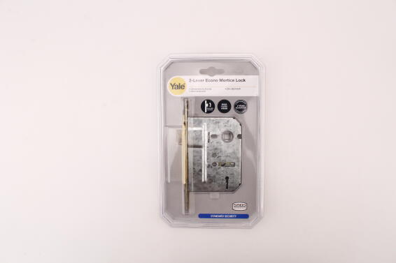 Mortice lock body brass plated 2-lever yale