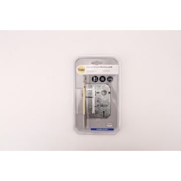 Mortice lock body brass plated 2-lever yale