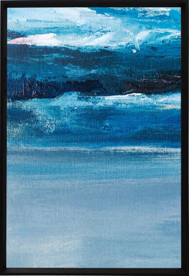 Framed print blue abstract