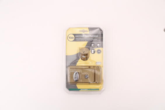 Nightlatch anti credit-card latch brass plated yale