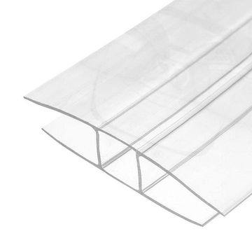 Clear Polycarbonate H Shape Joiner for 6mm Multiwall Sheet L3000mm