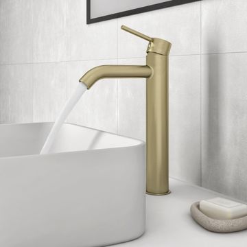Sensea Mia Tall Basin Mixer Brass