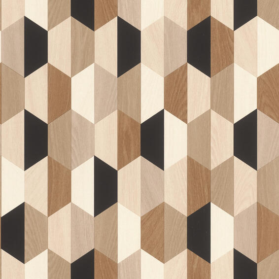Wooden geometry wallpaper 10.5x0.53m