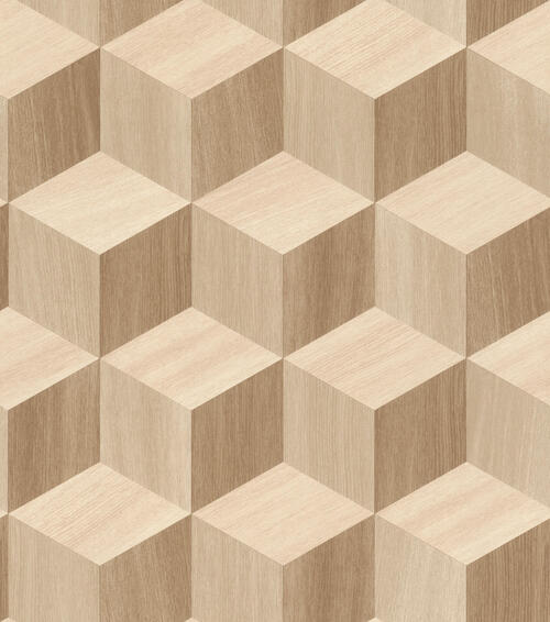 Wooden geometry wallpaper 10.5x0.53m