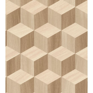 Wooden geometry wallpaper 10.5x0.53m