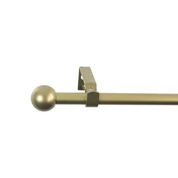 Single extandable curtain pole kit gold d13-16 bal 120-210cm inspire