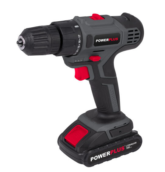 Power Plus Drill Screwdriver 18V incl. battery 18V 1.5Ah with