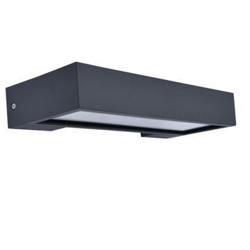 INSPIRE SOLAR WALL LED 4DIM MET ANT GREY