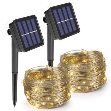 Inspire solar kit of 2 garlands warm white 12m ip44