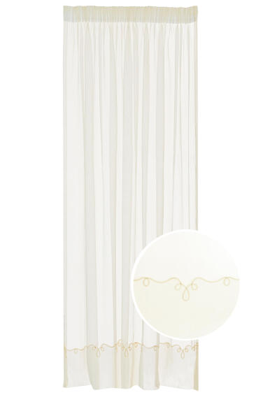 Tape curtain voile cornelly cream 500x250cm