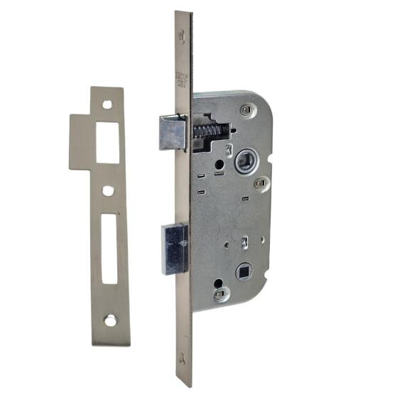 Lock set with striker plate for Bathroom or Privacy Chrome 