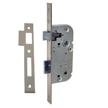 Lock set with striker plate for Bathroom or Privacy Chrome 