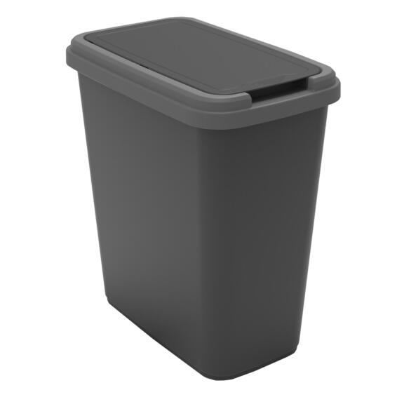 Delinia Trendy Swing Plastic Kitchen Dustbin Black 25L