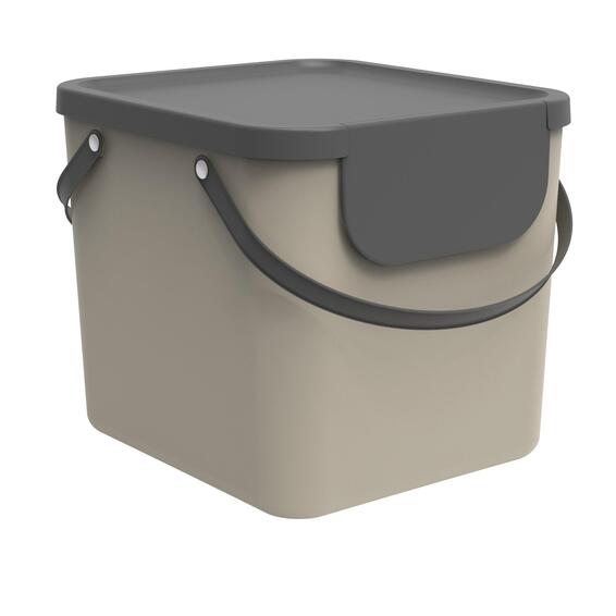 Delinia Trendy Plastic Kitchen Dustbin Taupe 40L