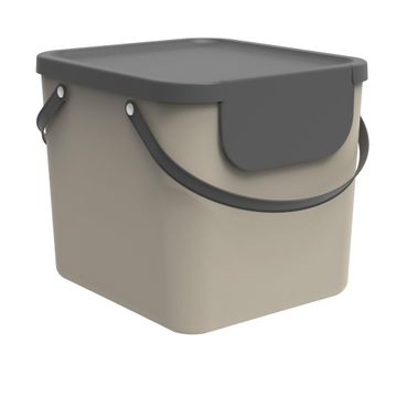 Delinia Trendy Plastic Kitchen Dustbin Taupe 40L