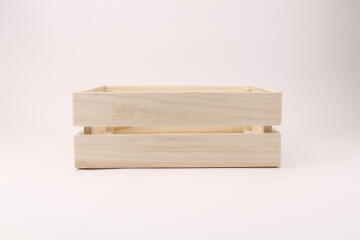 Pine wooden crate small w40cmxd30cmxh13.5cm