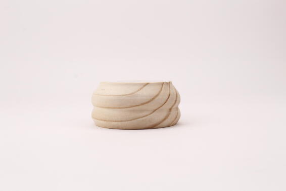 Wooden bed bun flat groove 45mmx90x90mm woodturner