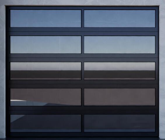 Garage door single Alu-View charcoal W2440mm x H2135mm