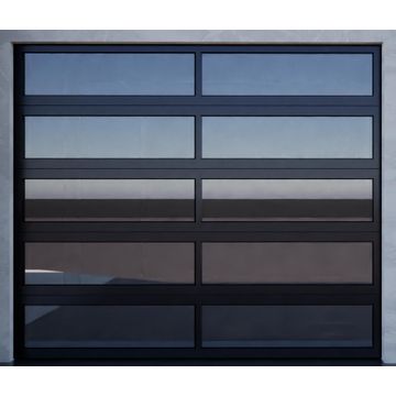 Garage door single Alu-View charcoal W2440mm x H2135mm