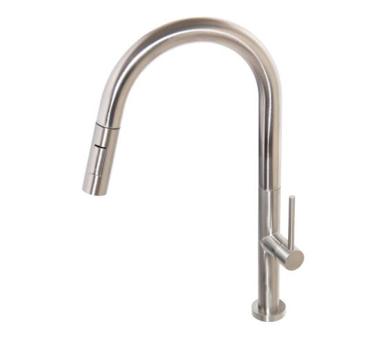 Blutide Kitchen Sink Mixer Tap Pullout Stainless Steel H43.5Cm Spout Reach 23Cm