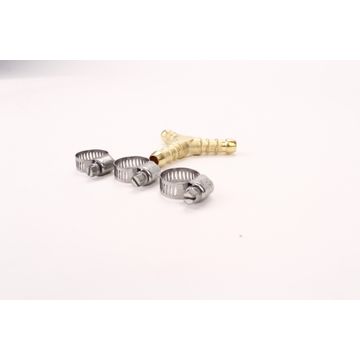 Gas hose y + 3 clamps
