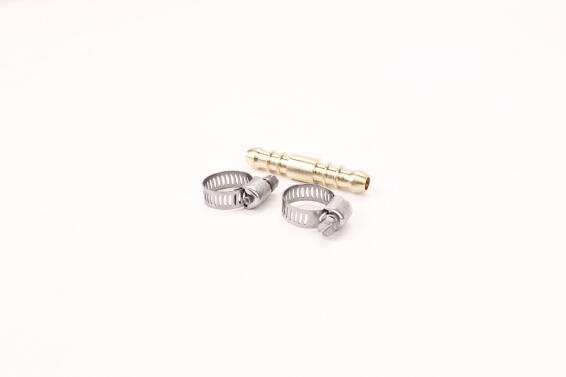 Straight gas hose incl 2 clamps