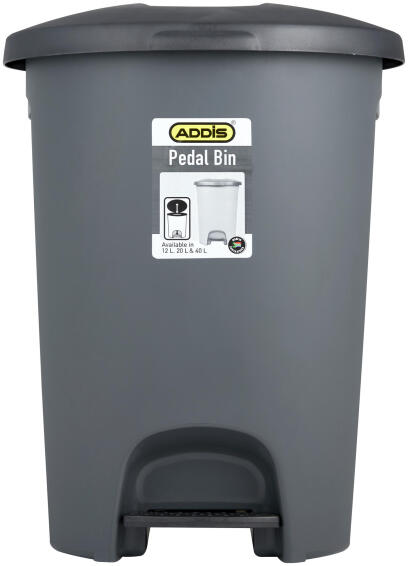 PEDAL BIN 20L ADDIS DARK GREY