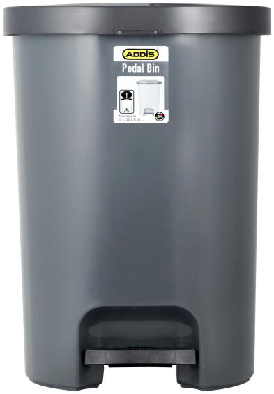 PEDAL BIN 40L ADDIS DARK GREY
