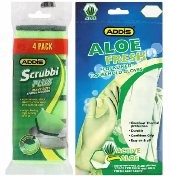 ADDIS SCRUBBI SCOURER & GLOVES SET