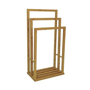 Sensea aneko towel stand three rails bamboo