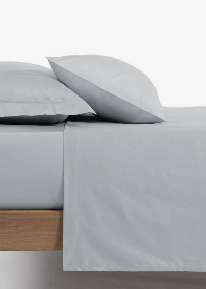 180TC FITTED SHEET SINGLE GRY 92X188CM