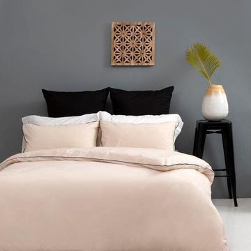 180TC SINGLE DUVET COV STONE 130X200CM
