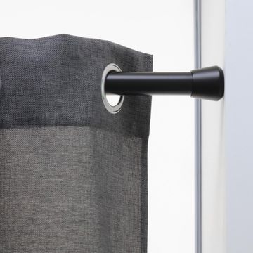 Inspire tension pole curtain pole kit fuji mat black d25-28 140-240cm