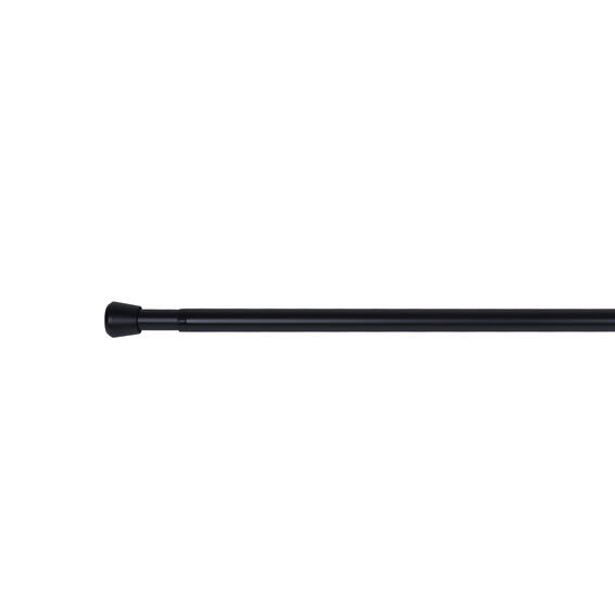 Ten pole extandable curtain pole kit mat black d25-28 fuji 60-90cm inspire